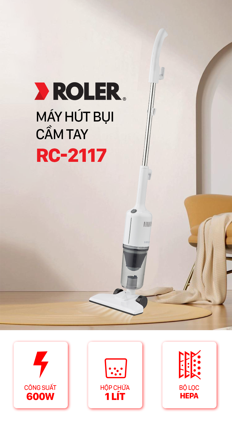 Máy hút bụi cầm tay Roler RC-2117