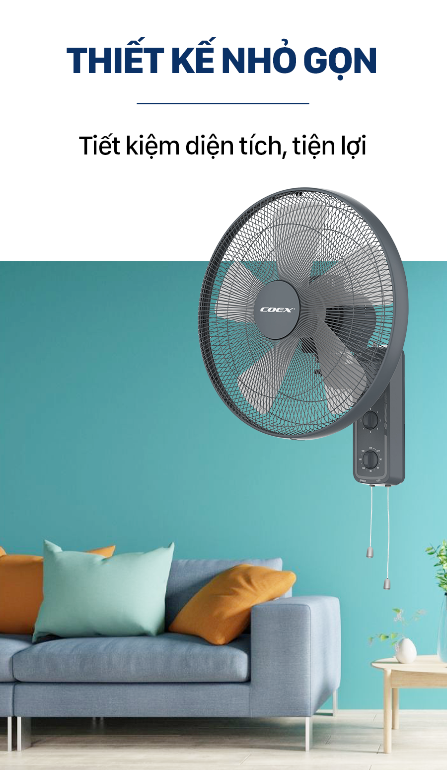 Quạt treo tường Coex CW-7212