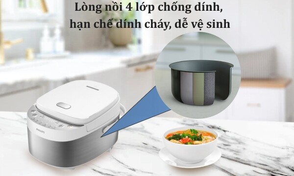 Nồi cơm điện tử 0,85L Philips HD3170/66