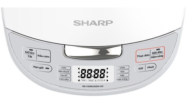 Nồi cơm điện tử Sharp 1.8 lít KS-COM192EV-GY