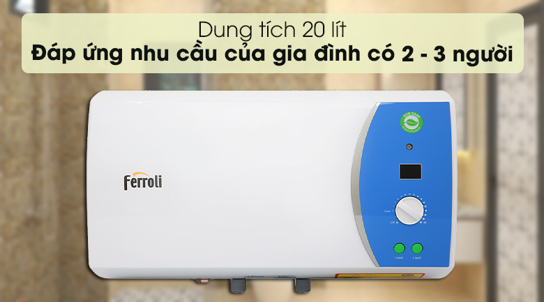 Máy nước nóng gián tiếp Ferroli 20 lít 2500W Verdi AE
