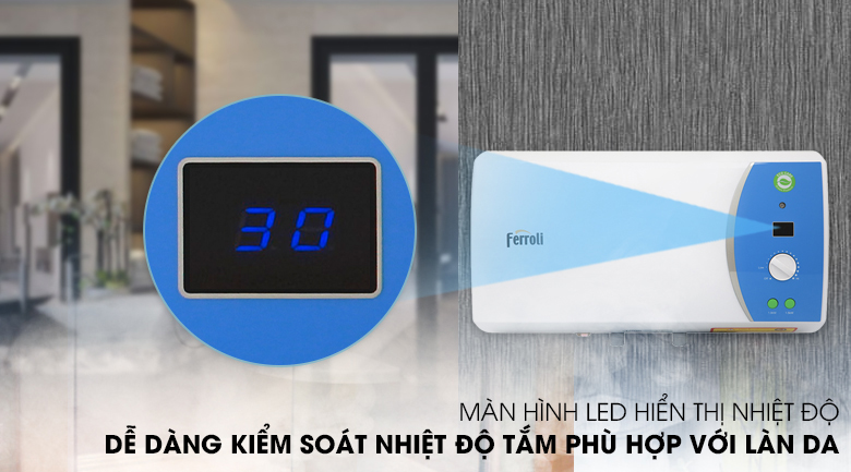 Máy nước nóng gián tiếp Ferroli 20 lít 2500W Verdi AE