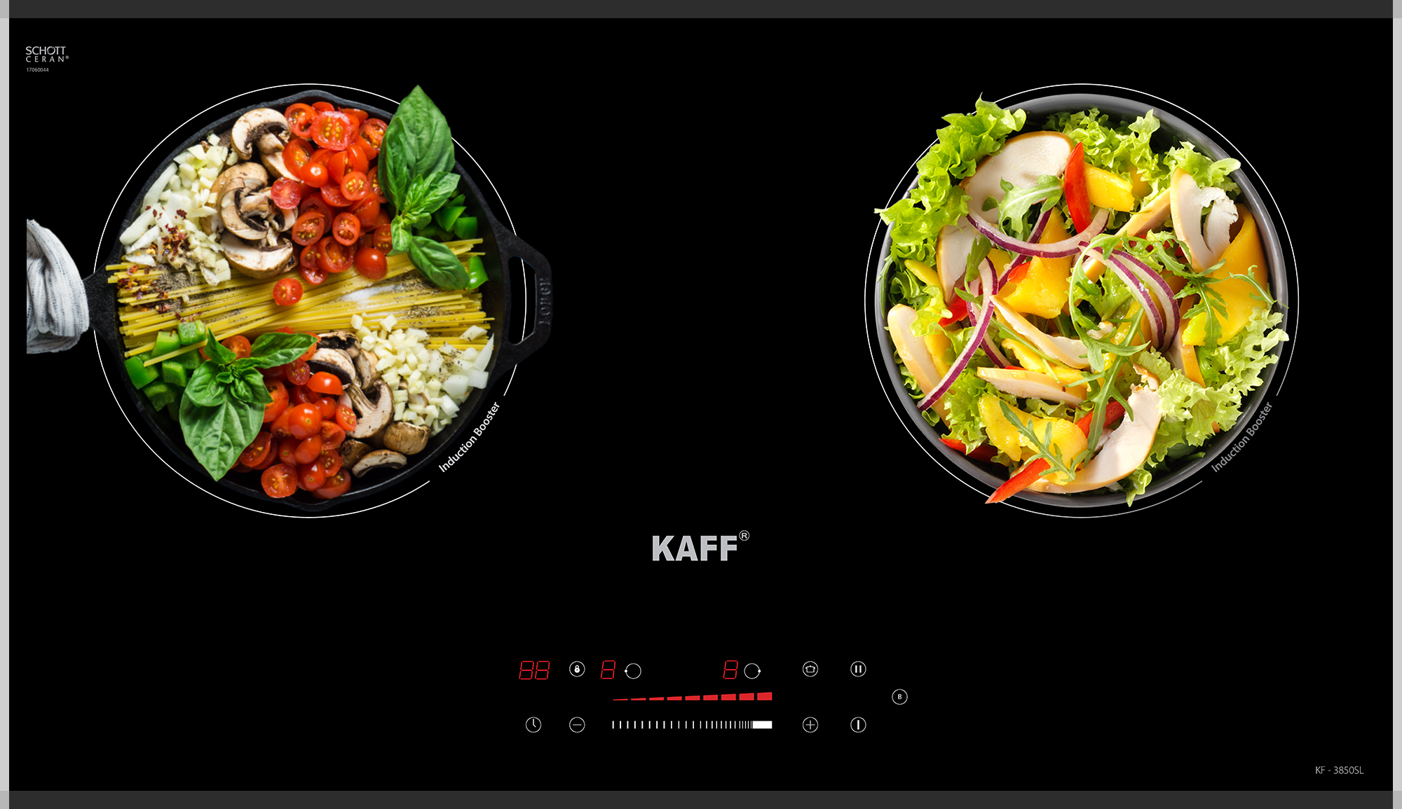 Bếp đôi điện từ Kaff KF-3850SL