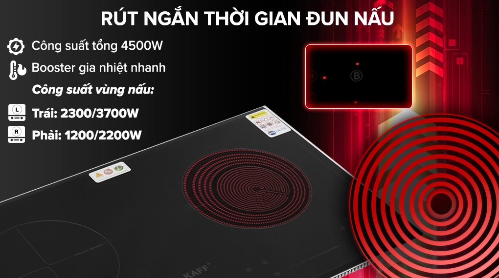 Bếp từ hồng ngoại lắp âm KAFF KF-FL108
