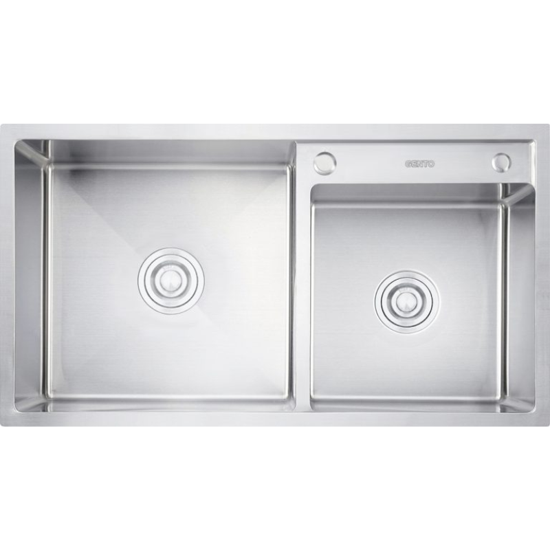 CHẬU RỬA GENTO GT04-8448S | HAI HỐ LỆCH