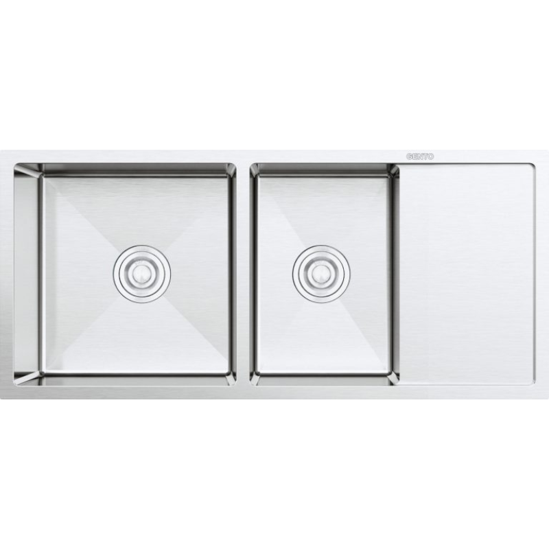 CHẬU RỬA 2 HỐ LỆCH GENTO GT04-10046 1 BÀN CHỜ
