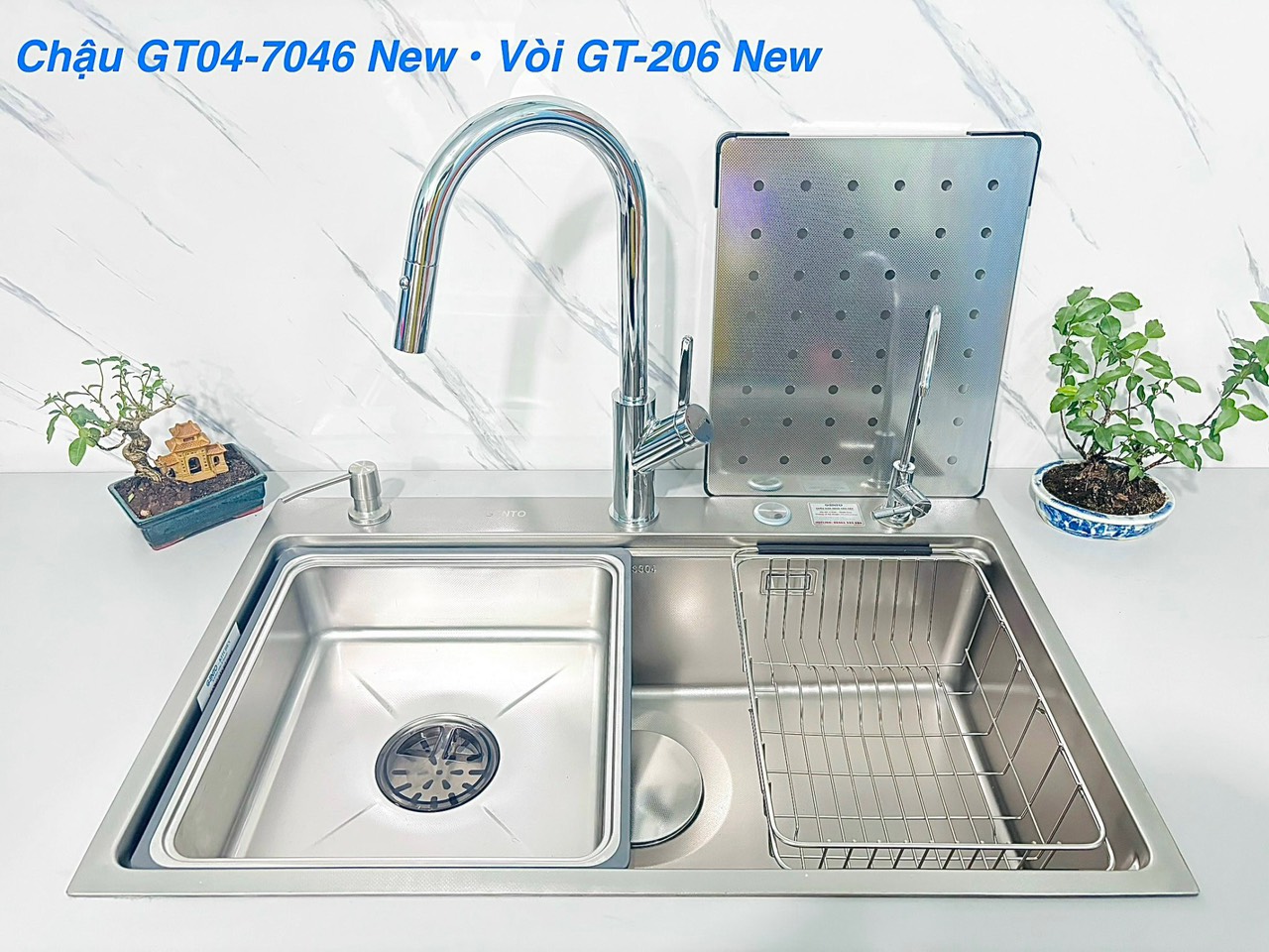 Chậu Rửa Bát Inox Chống Xước GENTO: GT04 – 7046