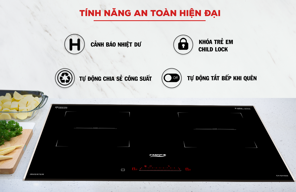 Bếp từ đôi Chef's EH-DIH669